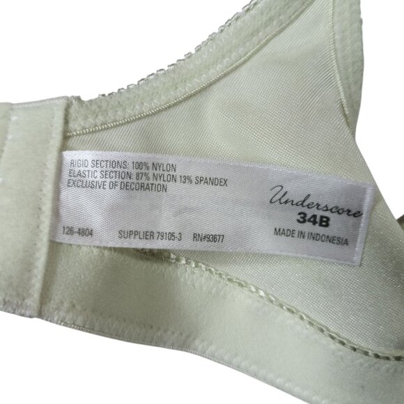 Vintage Underscore Bra 34B Full Coverage Light Green Wireless - Picture 5 of 5